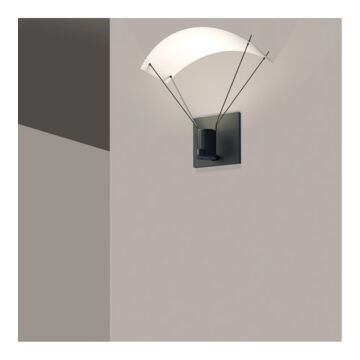 Suspenders One Light Wall Sconce in Satin Black by Sonneman