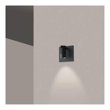 Suspenders One Light Wall Sconce in Satin Black by Sonneman