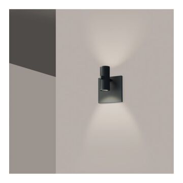 Suspenders One Light Wall Sconce in Satin Black by Sonneman