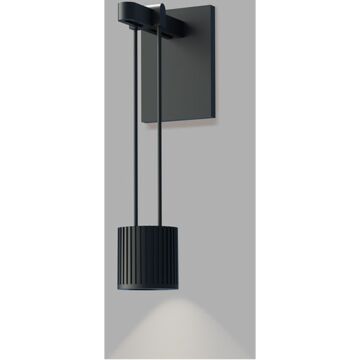 Suspenders One Light Wall Sconce in Satin Black by Sonneman