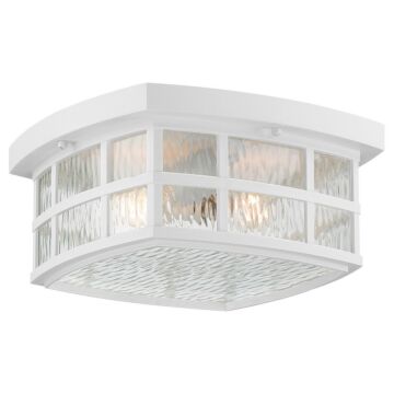 Stonington Two Light Outdoor Flush Mount in Matte White by Quoizel