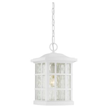 Stonington One Light Outdoor Hanging Lantern in Matte White by Quoizel