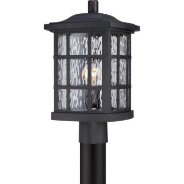 Stonington One Light Outdoor Post Mount in Mystic Black by Quoizel