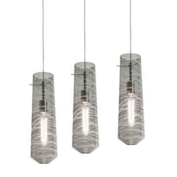 Spun Three Light Pendant in Satin Nickel by AFX Lighting
