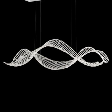 Schonbek Alon 6 Light Pendant in Stainless Steel with Clear Crystals From Swarovski Crystals