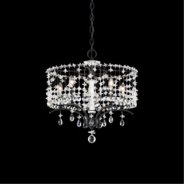 Bella Rose Five Light Chandelier in Ferro Black by Schonbek