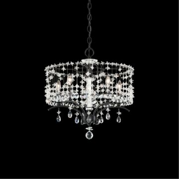 Bella Rose Five Light Chandelier in Ferro Black by Schonbek