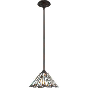 Maybeck One Light Mini Pendant in Valiant Bronze by Quoizel