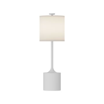 Issa One Light Table Lamp in White Ivory Linen by Alora