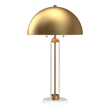 Margaux Two Light Table Lamp in Brushed Gold by Alora