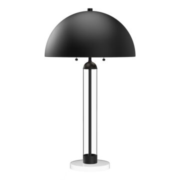 Margaux Two Light Table Lamp in Matte Black by Alora