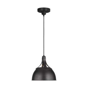 Logan One Light Pendant in Aged Iron by Visual Comfort Studio