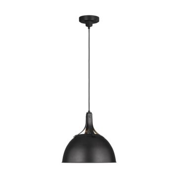 Logan One Light Pendant in Aged Iron by Visual Comfort Studio