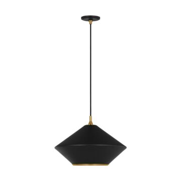 Stanza One Light Pendant in Midnight Black by Visual Comfort Studio
