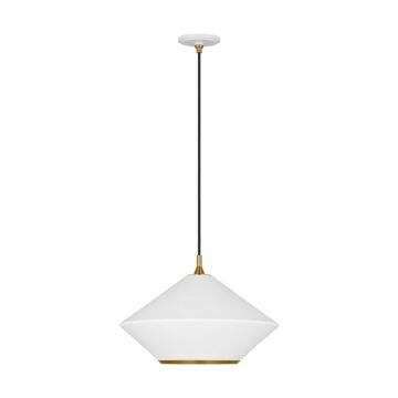 Stanza One Light Pendant in Matte White by Visual Comfort Studio