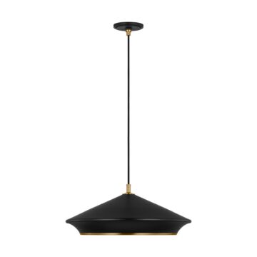 Stanza One Light Pendant in Midnight Black by Visual Comfort Studio