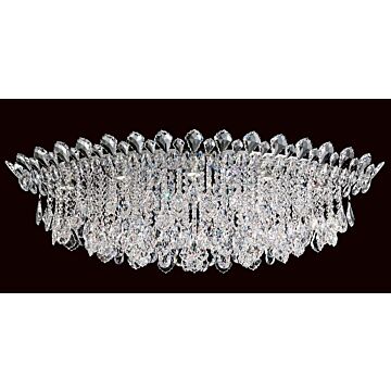 Trilliane Strands Eight Light Flush Mount in Stainless Steel by Schonbek