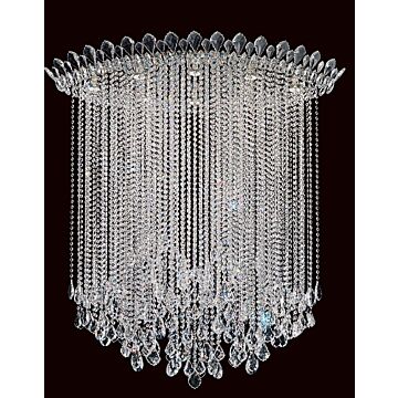 Trilliane Strands Eight Light Flush Mount in Stainless Steel by Schonbek