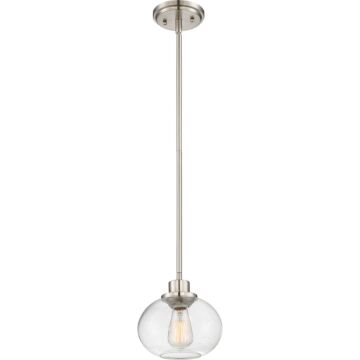Trilogy One Light Mini Pendant in Brushed Nickel by Quoizel
