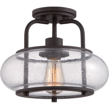 Trilogy One Light Semi Flush Mount in Old Bronze by Quoizel