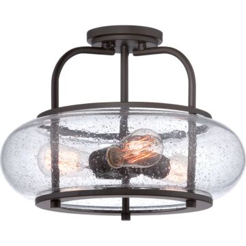 Trilogy Three Light SemiFlush Mount in Old Bronze by Quoizel