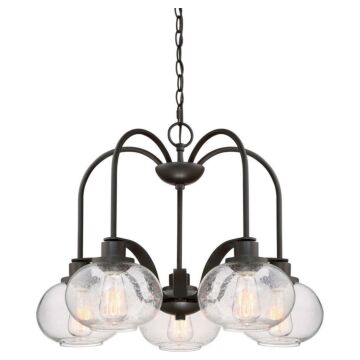 Trilogy Five Light Chandelier in Old Bronze by Quoizel
