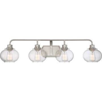 Trilogy Four Light Bath Fixture in Brushed Nickel by Quoizel