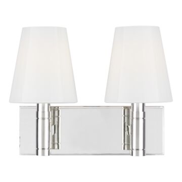 Beckham Classic Two Light Vanity in Polished Nickel by Visual Comfort Studio