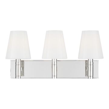 Beckham Classic Three Light Vanity in Polished Nickel by Visual Comfort Studio