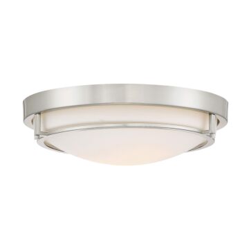 Trade Winds Felton 2 Light Flush Mount Ceiling Light in Brushed Nickel