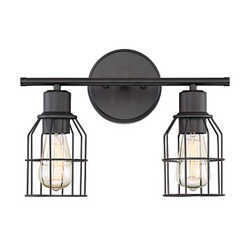 Trade Winds Lighting 2 Light Bathroom Vanity Light In Oil Rubbed Bronze