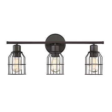 Trade Winds Lighting 3 Light Bathroom Vanity Light In Oil Rubbed Bronze