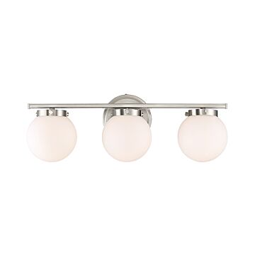 Trade Winds Antoinette 3 Light 24 Inch Bathroom Vanity Light in Brushed Nickel