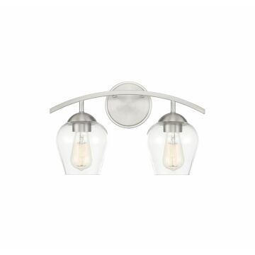 Trade Winds Hannah 2 Light Bathroom Vanity Light in Brushed Nickel