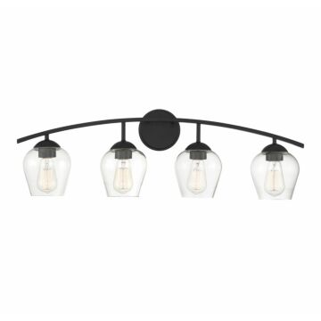 Trade Winds Lighting 4 Light Bathroom Vanity Light In Matte Black