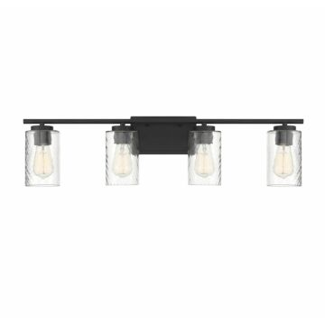 Trade Winds Raymond 4 Light Bathroom Vanity Light in Matte Black