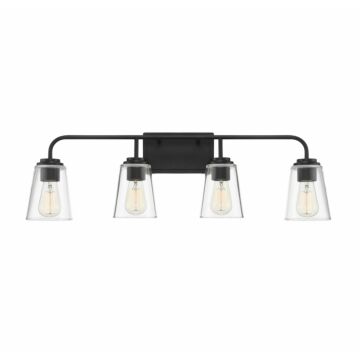 Trade Winds Wickford 4 Light Bathroom Vanity Light in Matte Black