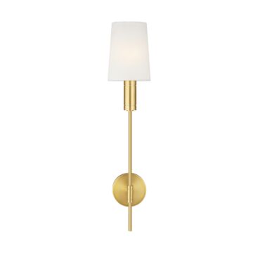 Beckham Modern One Light Wall Sconce in Burnished Brass by Visual Comfort Studio