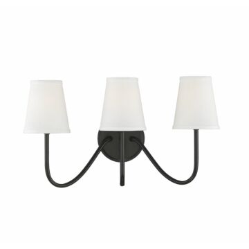 Mscon Three Light Wall Sconce in Oil Rubbed Bronze by Meridian