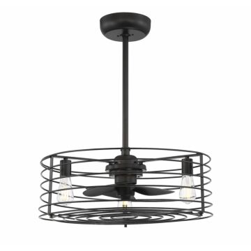 Moutd Three Light Fan D'lier in Oil Rubbed Bronze by Meridian