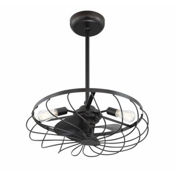 Moutd Three Light Fan D'lier in Oil Rubbed Bronze by Meridian