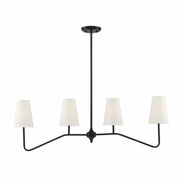 Mchan Four Light Chandelier in Oil Rubbed Bronze by Meridian