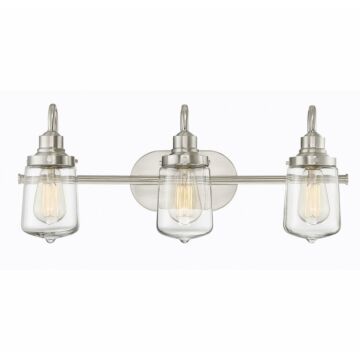 Trade Winds Martina 3 Light Bathroom Vanity Light in Brushed Nickel