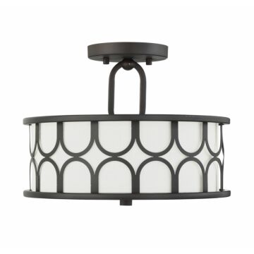Trade Winds Courtland Semi Flush Mount Ceiling Light in Oil Rubbed Bronze