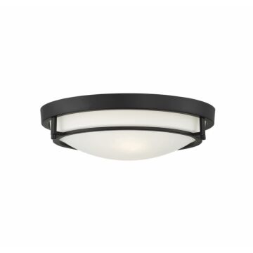 Mflus Two Light SemiFlush Mount in Matte Black by Meridian