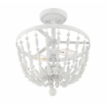 Trade Winds Lighting 2 Light Ceiling Light In Distressed Wood