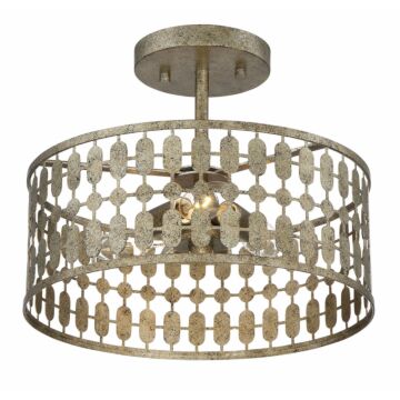 Trade Winds Lighting 3 Light Ceiling Light In Antique Gold