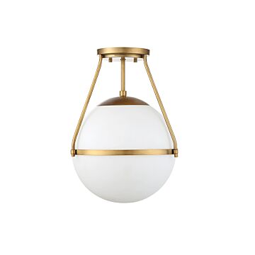 Trade Winds Hammond Semi Flush Mount Ceiling Light in Natural Brass