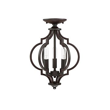 Trade Winds Lighting 3 Light Ceiling Light In Oil Rubbed Bronze