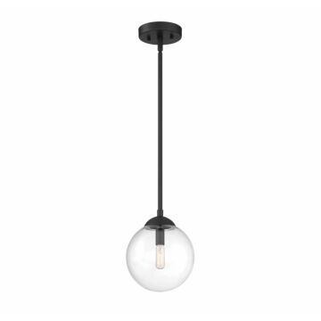 Mpend One Light Pendant in Matte Black by Meridian